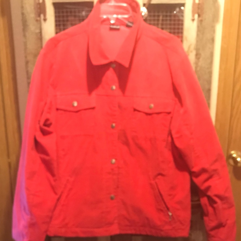 Coral Corduroy Jacket